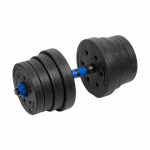 Reguliuojami bituminiai hanteliai su jungtimi 2x15kg, REBEL ACTIVE