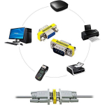 DB9 nuoseklusis adapteris &ndash; vyris &ndash; ki&scaron;tukas &ndash; adapteris