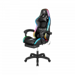Kruger&Matz GX-150 žaidimų kėdė, juoda, LED, 7 ta&scaron;kų masažas