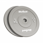 >>>Olimpiniai gumuoti BUMPER svareliai, BEAST serijos, 2 x 5 kg rinkinys, skylės skersmuo 51 mm, REBEL ACTIVE