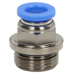 Tiesi ki&scaron;tukinė pneumatinė jungtis, 8 mm skersmens žarnai, G 3/8 M, nikeliuotas žalvaris