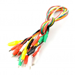 Maži krokodilo spaustukų 22AWG laidai - 40cm - x12