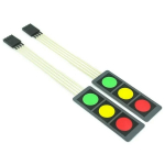 Membraninė klaviatūra - 3 klavi&scaron;ai raudoni / geltoni / žali - lipni Arduino