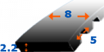Dantytas diržas 8 T5-525 z105