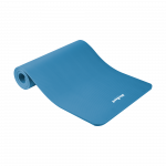 Gimnastikos kilimėlis jogai, pilatesui, fitnesui, 183x61 cm, storis 1.5 cm, NBR medžiaga, mėlyna, REBEL ACTIVE