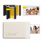 Ne&scaron;iojamasis Liene Pearl N200 Pro 2x3 nuotraukų spausdintuvo rinkinys (aukso spalvos)