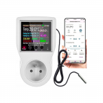 Termostatas su 230 V lizdu, energijos skaitikliu, WiFi Tuya