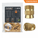 Ruthex M6 srieginis įdėklas &ndash; Rx-M10x12.7 - 10 vnt.
