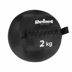 >>Medicininis kamuolys kūno rengybos ir reabilitacijos pratimams, 2 kg, REBEL ACTIVE