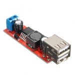 DC/DC įtampos keitiklis i&scaron; 9V-36V į 5V 3A su 2x USB (STEP DOWN)