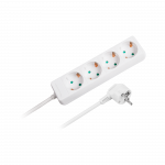 Rebel baltas prailginimo laidas, 4 voki&scaron;ko tipo lizdai, 1.5 m ilgio (3x1.0) be jungiklio