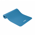 Gimnastikos kilimėlis jogai, pilatesui, fitnesui, 183x61cm, storis 1cm, NBR medžiaga, mėlyna, REBEL ACTIVE