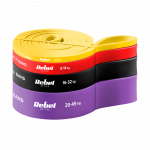 Latekso mank&scaron;tos juostų rinkinys - Power Band PLs-2, 4-45 kg, 4 juostos, REBEL ACTIVE