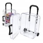 Plastikinė dėžutė su dvigubu užsegimu - 63.5x48x21mm - Rakinamas konteineris - Organizatorius