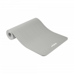 Gimnastikos kilimėlis jogai, pilatesui, fitnesui, 183x61cm, 1.5cm storio, NBR medžiaga, pilkas, REBEL ACTIVE