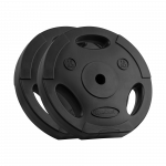 Bituminių svarelių rinkinys 2x15kg, skylė 31mm, plok&scaron;tė su rankenomis, REBEL ACTIVE