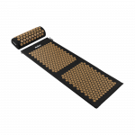 Sveikatingumo kilimėlis su akupresūros smaigaliais su pagalve, 130x50cm, auksiniai spygliukai, Rebel Active