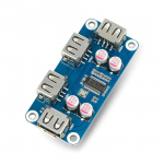 USB &scaron;akotuvo priedėlis (B) - 4 prievadų &scaron;akotuvas - Raspberry Pi 4B/3B+/3B/Zero priedėlis - Waveshare 20317