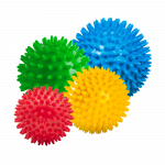 Sensorinių kamuoliukų rinkinys su masažiniais smaigaliais, 4 rutuliukai, REBEL ACTIVE