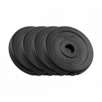 Bituminių svarelių rinkinys 4x1.25kg, skylė 31mm, klasikinė plok&scaron;tė, REBEL ACTIVE