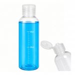 Skaidrus 100 ml kelioninis matavimo butelis su plok&scaron;tumos gradacija