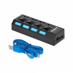 HUB USB 3.0 4 prievadų Rebel