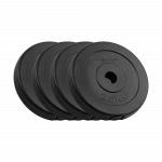 Bituminių svarelių rinkinys 4x2.5kg, skylė 31mm, klasikinė plok&scaron;tė, REBEL ACTIVE