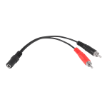 Kabelis 2xRCA - AUX 3.5mm 0.2m