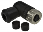 Lizdas 43-00131, M12-8p, 8 takeliai, 90 laipsnių kampai, varžtas, 0.5 mm2, 4-8 mm, skirtas IP67 kabeliui, Conec