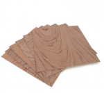 AlgoLaser raudonmedžio fanera 300x300x3mm 6vnt