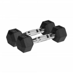 Gumuoti ketaus hanteliai HEX 2x2kg, REBEL ACTIVE