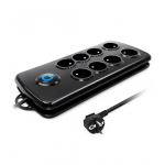 Juodas maitinimo lizdas - 8 lizdai - 2.5 m - Qoltec 50161