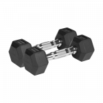 Gumuoti ketaus hanteliai HEX 2x3kg, REBEL ACTIVE