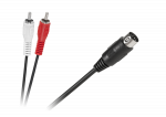 DIN-2 x RCA kabelis 1.2 m