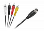DIN-4 x RCA kabelis 1.8 m