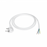 Maitinimo kabelis 3x1.5mm baltas 3m su kampiniu ki&scaron;tuku