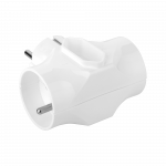 Tinklo skirstytuvas x 3 lizdai, (2 turas + 1 butas) R-201