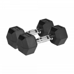 Gumuoti ketaus hanteliai HEX 2x7kg, REBEL ACTIVE