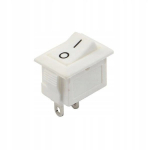 Bistabilus svirties jungiklis KCD11 - baltas - 21x15mm - ON/OFF jungiklis 230V - 2PIN