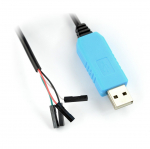 USB adapteris laidams su lizdu, su USB-UART keitikliu PL2303, Waveshare 7965