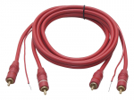 Jungtis 2xRCA 6mm 1.5m RED