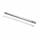 Aliuminio juostelė plakatui kabinti CLIP 2x70cm + siurbtukas 45mm x2vnt su kabliuku