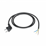 Maitinimo kabelis 3x1.5mm juodas 3m su kampiniu ki&scaron;tuku