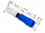 Vamzdelio formos jungtys 4.0/21mm 100vnt - mėlyna