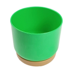 Savaime laistantis gėlių vazonas &ndash; 14.5 cm &ndash; baltas &ndash; su