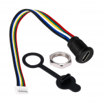 Mini USB moteri&scaron;kas lizdas - 5+4 kontaktų - tiesus
