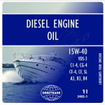 Dyzelinių variklių alyva Orbitrade 15W40 1L