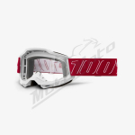 Krosiniai 100% akiniai accuri 2 redline (skaidrus lę&scaron;is) raudona / balta