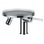 Kartell by LAUFEN bidė mai&scaron;ytuvas su d.v., skaidraus plastiko padėkliuku, chromas