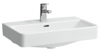 Praustuvas PRO S 600x380 mm, su 1 anga mai&scaron;ytuvui viduryje, nu&scaron;lifuota apačia, baltas